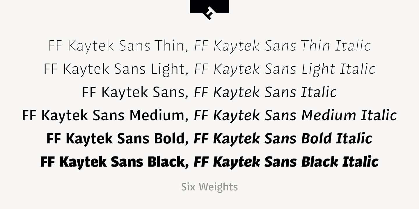 Przykładowa czcionka FF Kaytek Sans #5